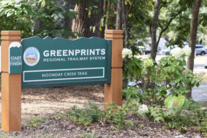 Greenprints Trail System sign