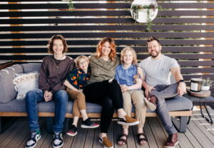 Ashley of the Board and Box Charcuterie and her family.